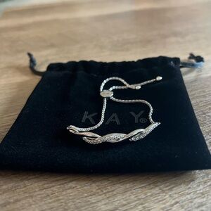 Kay Jewelers Diamond S‑Curve Bolo Bracelet, 1/10 ct tw - Sterling Silver